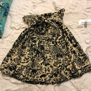 Anthropologie black and cream skirt